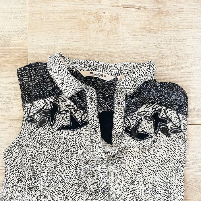 Garcia Jeans Robe estivale Noir/Blanc Femme Exclusive Summer Collection Vintage (Taille S) - photo numéro 5