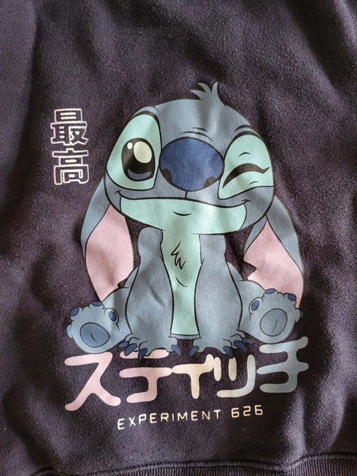 Disney- sweat à capuche Stitch 8 ans - photo numéro 2