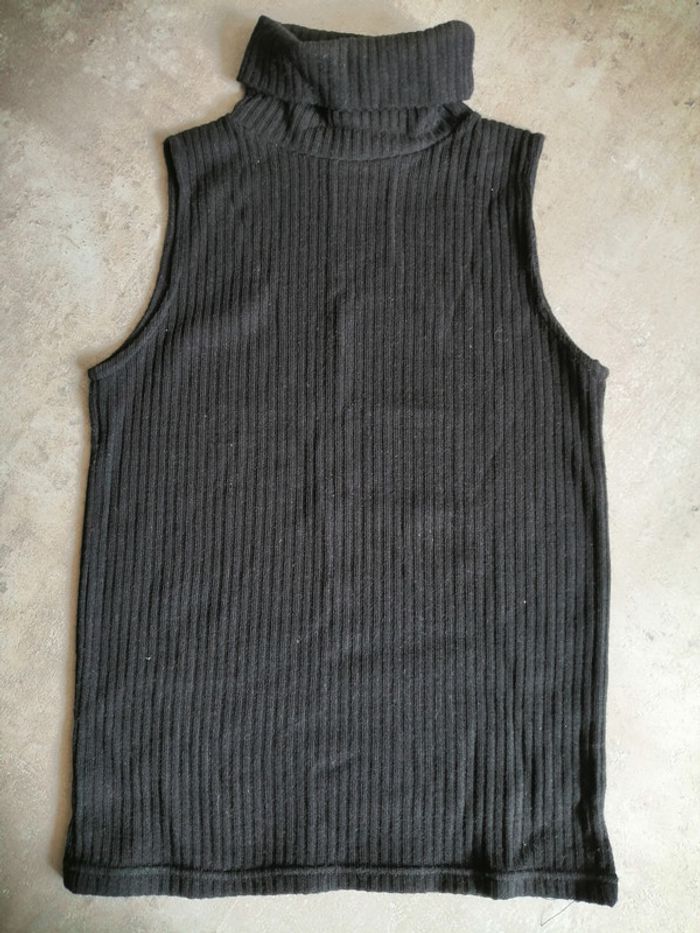 Pull sans manches noir