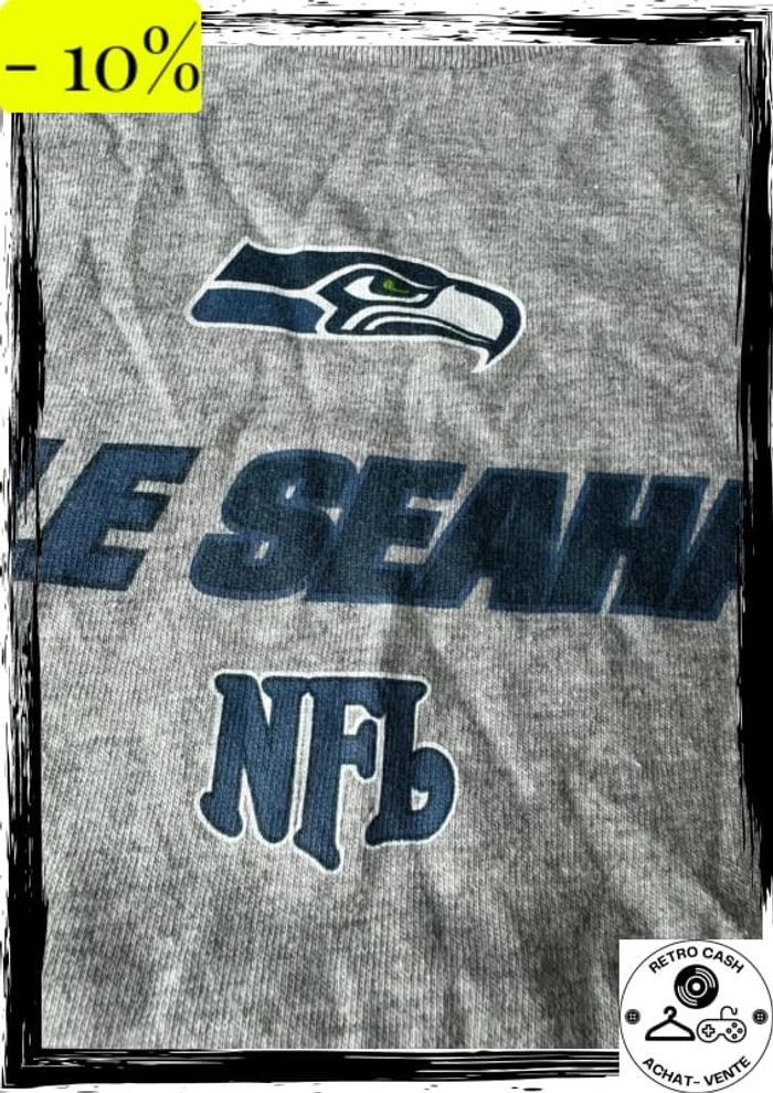t-shirt manches longues seatle seahawks nfl - photo numéro 4