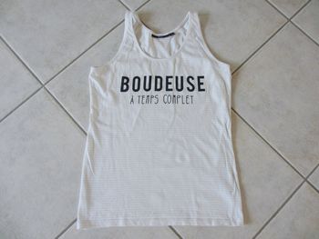 Débardeur « Boudeuse à temps complet » Kiabi – Taille XS – 14 ans (152-158 cm)