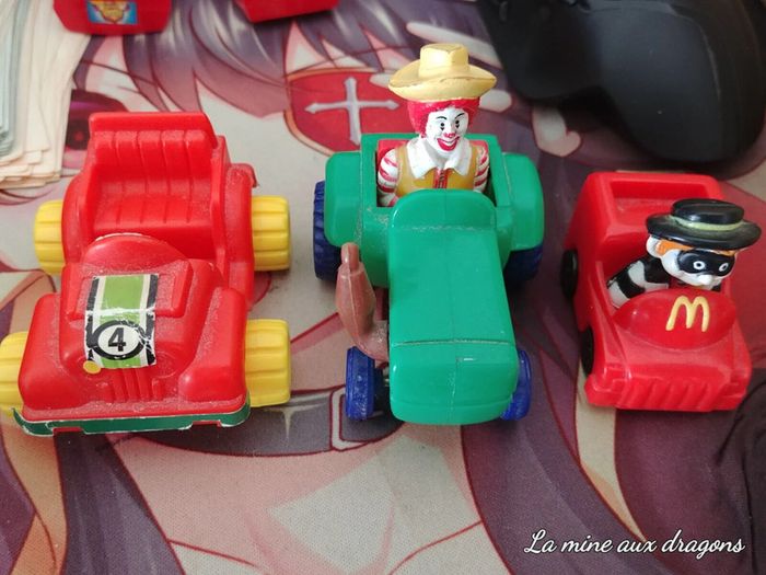 Lot Jouet McDonald's Ronald Parrot Hamburglar Vintage Rare car voiture Toy happy