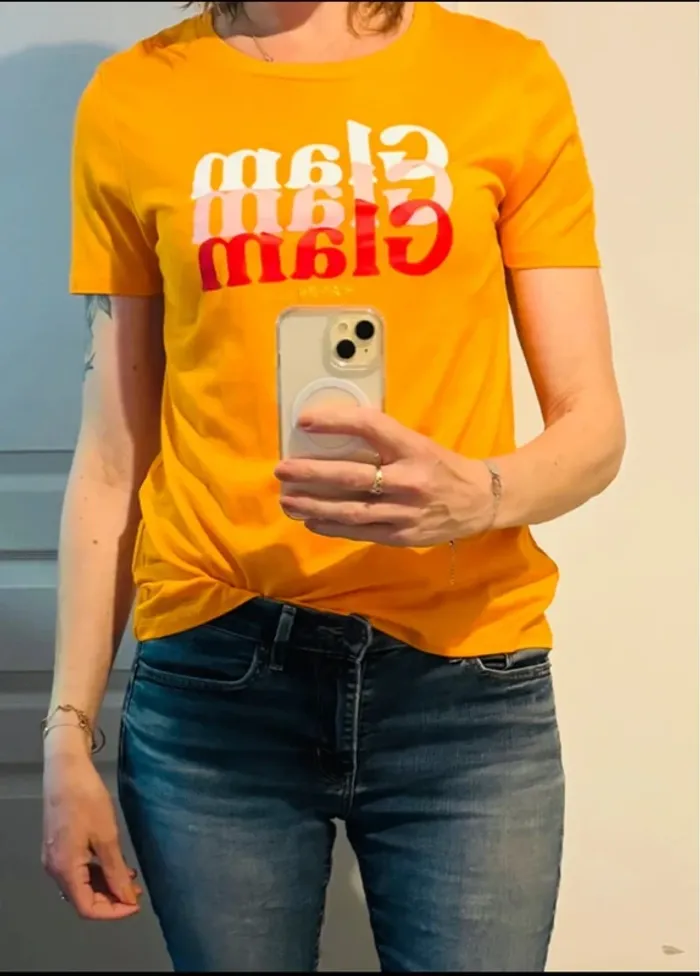 T-shirt orange “Glam” Kaporal taille XS- Neuf