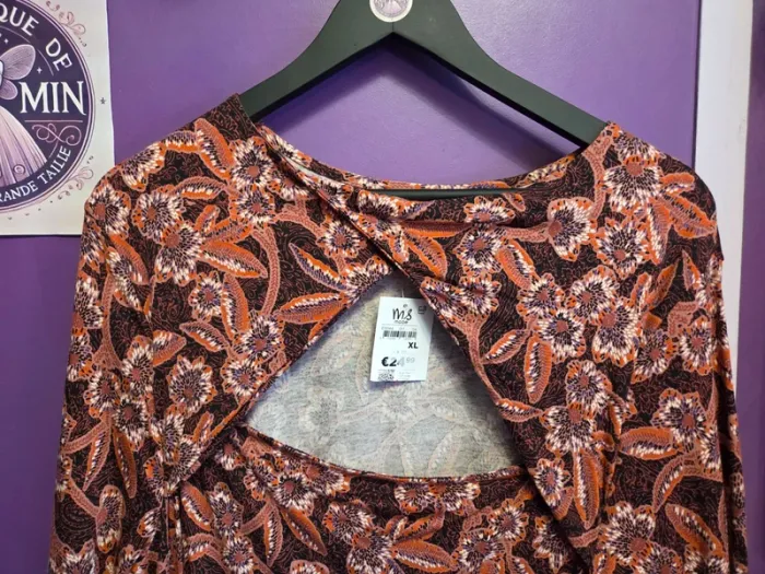 Robe manches 3/4 M&S Mode – T48 – Neuve - photo numéro 2