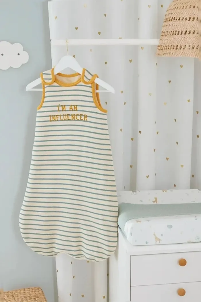 Gigoteuse naissance Vertbaudet rayée « I’m an influencer »  TOG 1