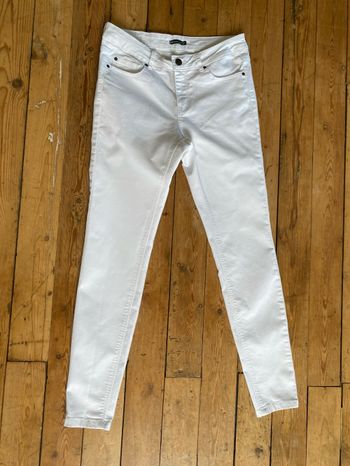 Pantalon jeans blanc skinny 38 Follow me