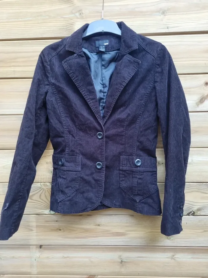 Veste en velours noir taille 38 - photo numéro 6