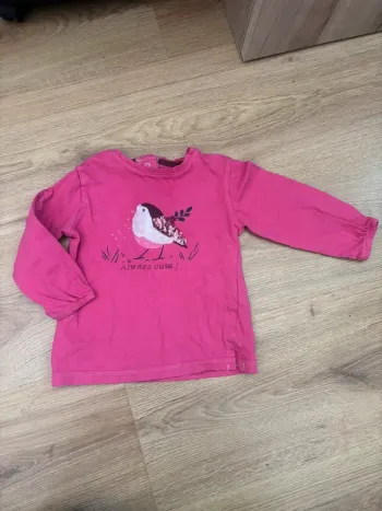 T-shirt rose oiseau Gémo