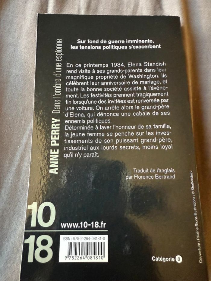 Elena Standish : Dans l’ombre d’une espionne_ Anne Perry - photo numéro 2