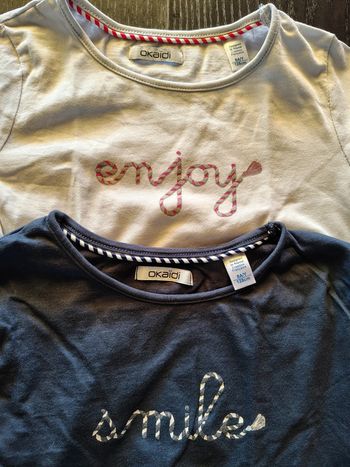 Lot de 2 t-shirts fille 8 ans