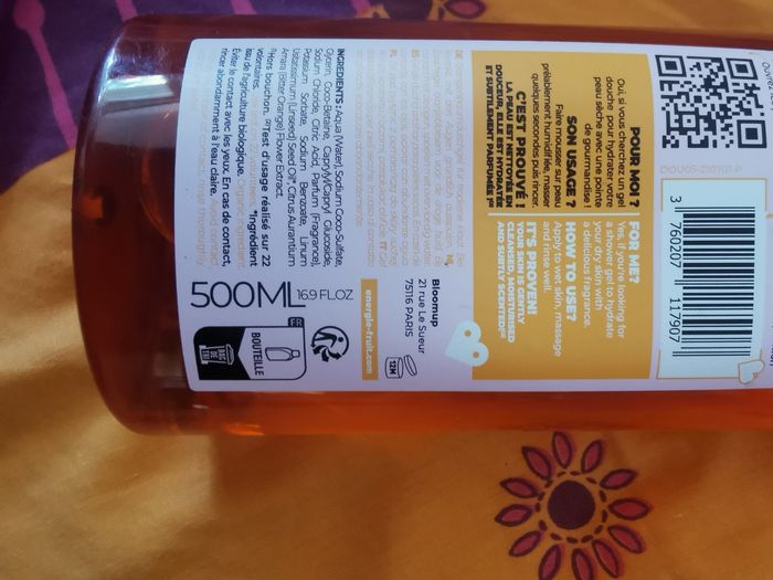 Gel douche grand format Energie Fruit orange /huile de lin neuf - photo numéro 3