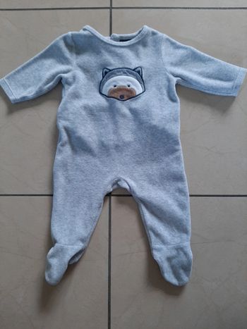 Pyjama velours garçon 3 mois