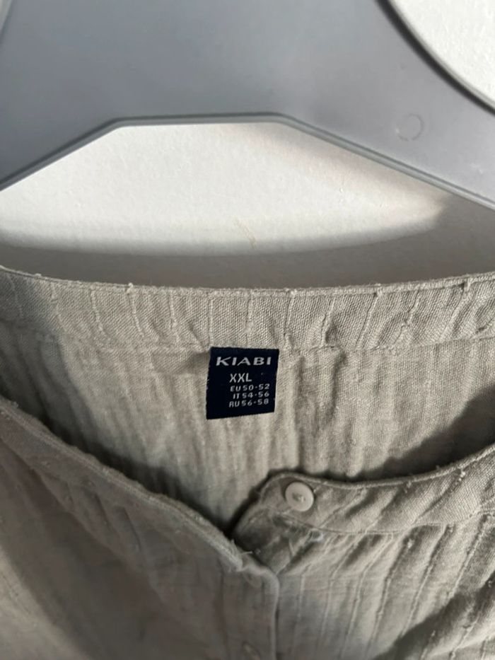 Blouse kaki en gaze de coton • Kiabi • taille XXL (50-52) - photo numéro 3