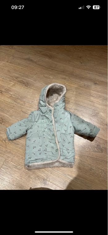 Manteau hiver fille. Taille 18 mois