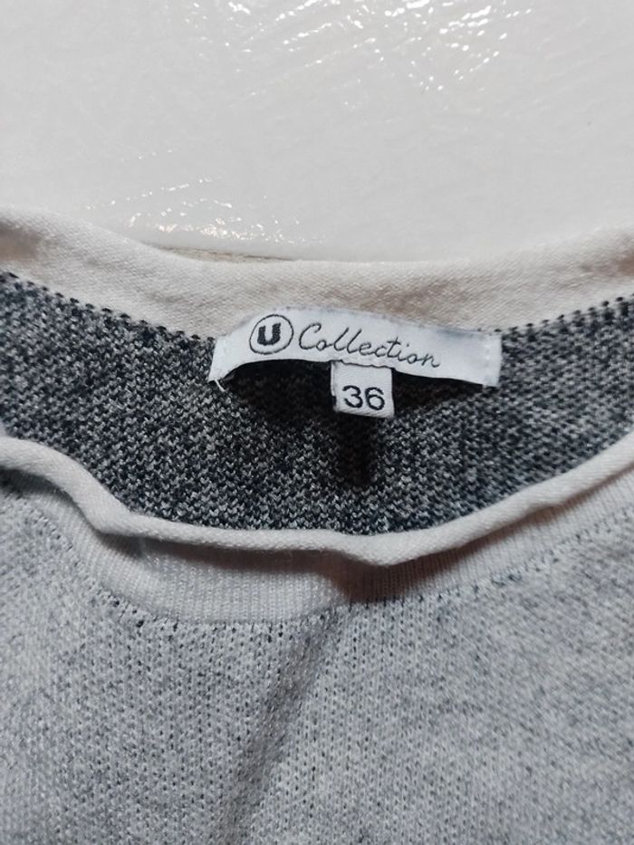 Pull femme blanc cassé asymétrique - photo numéro 11