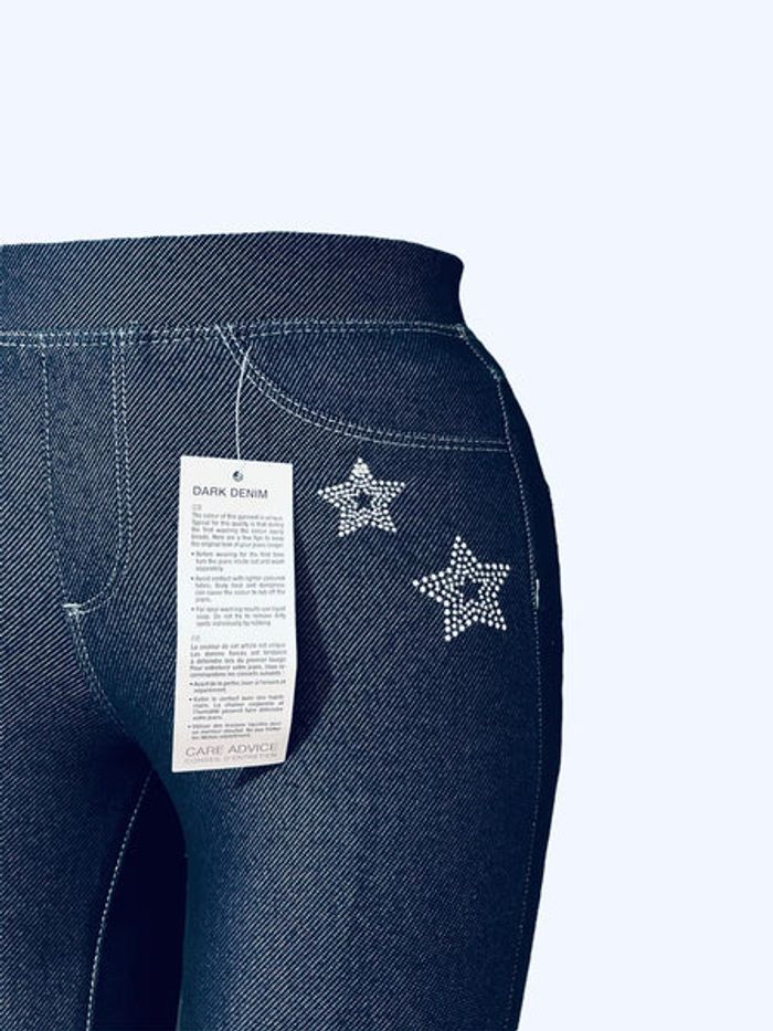 Legging fit Stooker Boys & Girls Léa bleu marine motif étoile fille Taille 5 ans Neuf - photo numéro 2