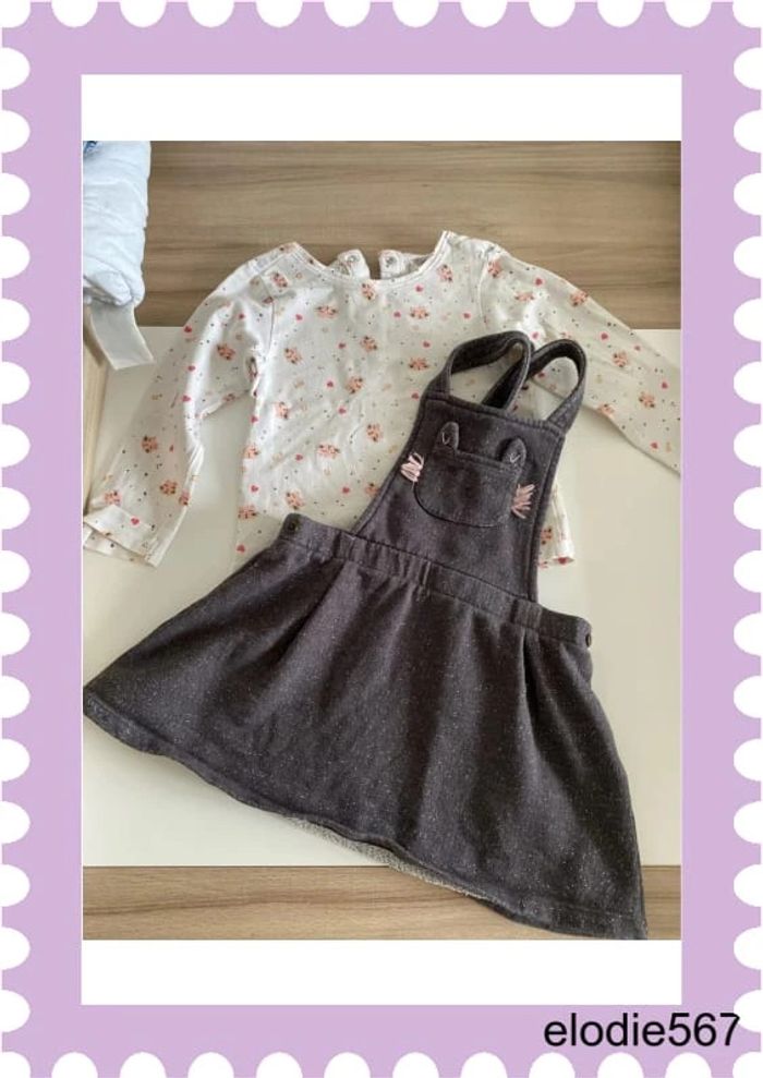 Ensemble robe et t-shirt chat orchestra