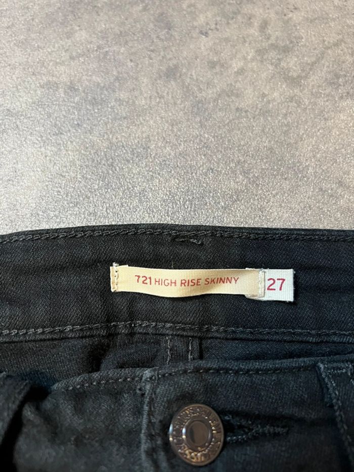 Jean levi’s 721 high rise skinny w27 l30 noir - photo numéro 5