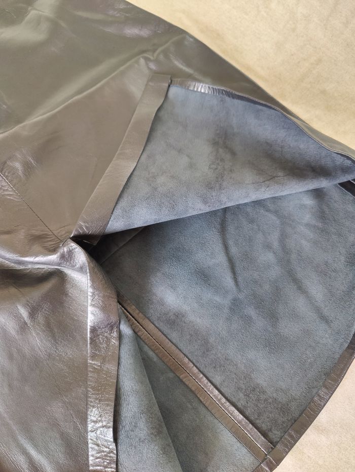 Jupe longue Vintage 80's en cuir - photo numéro 7