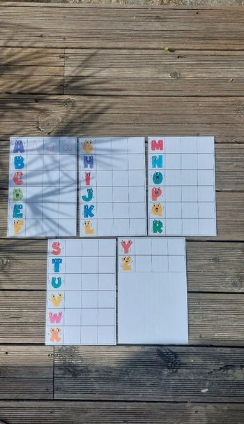 Fiches apprentissage écrire alphabet 