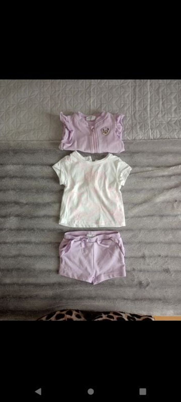 Ensemble Lila à paillettes Minnie