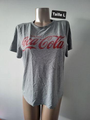 T shirt coca cola gris
