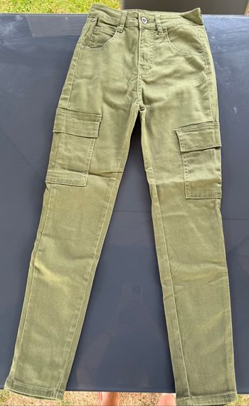 Pantalon cargo kaki femme