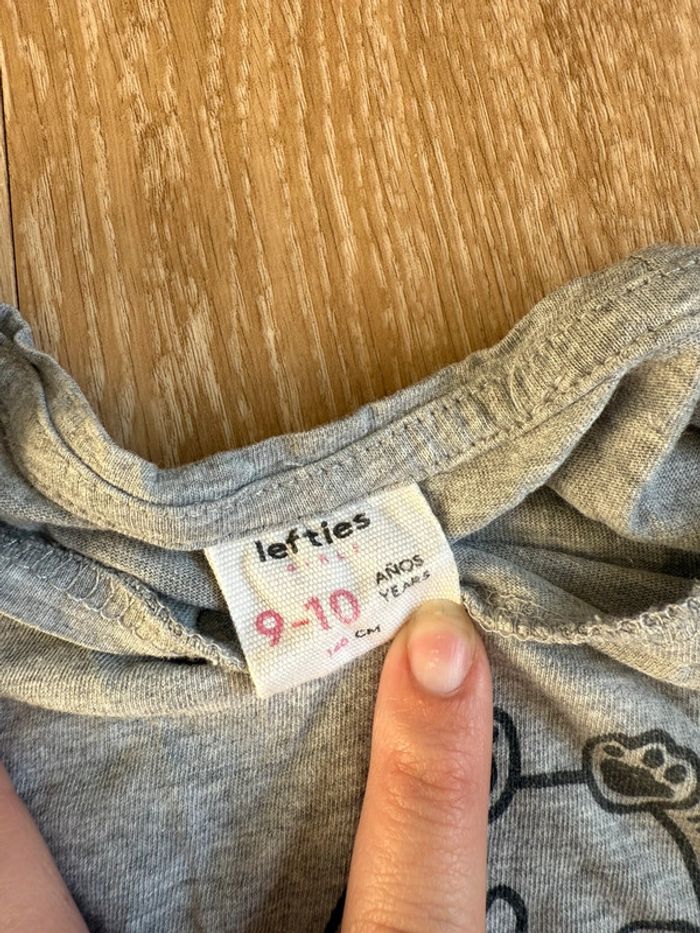 🎀 T-shirt manche longue gris 9-10 ans fille - photo numéro 3