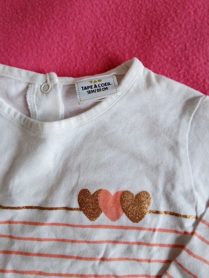 T-shirts à manches fille de 18 mois - photo numéro 3