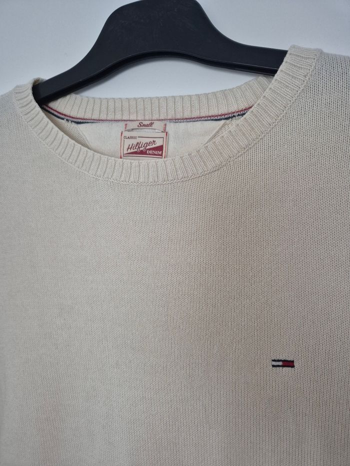 Pull écru classic vintage - Tommy Hilfiger Denim - Taille S - photo numéro 7