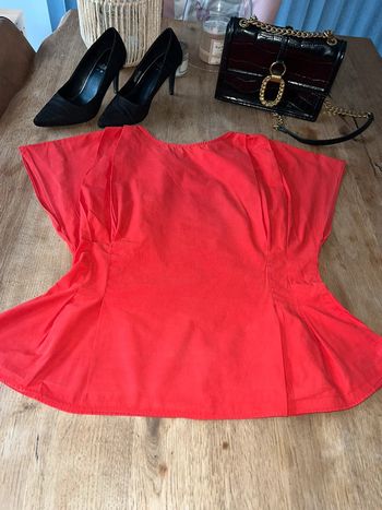 Blouse rouge Zara 36 🌸