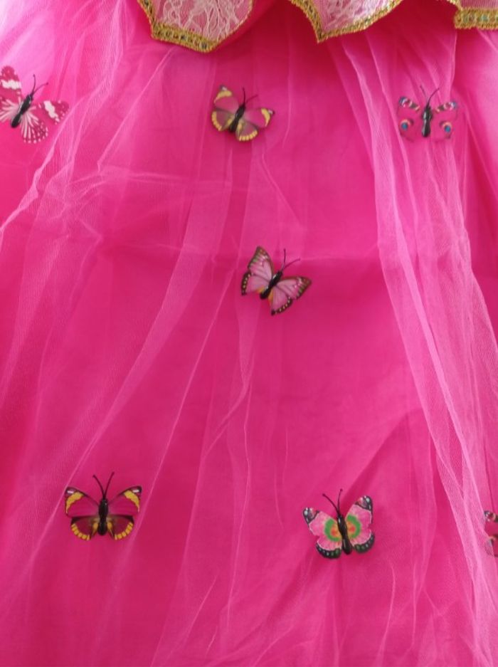 Déguisement princesse rose petit papillon 7-8ans - photo numéro 4