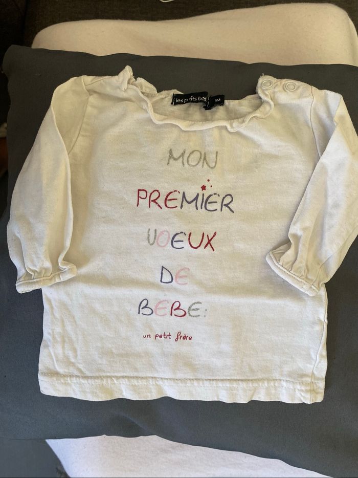 Haut mon premier vœux de bébé : un petit frère