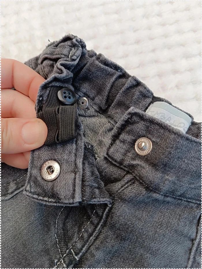 🔸Short en jean noir gris - 18 mois Kimbaloo🔸 - photo numéro 3