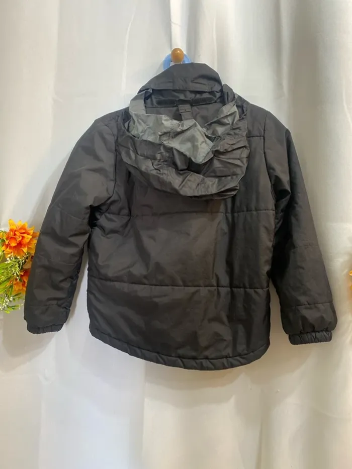 Doudoune / blouson fourré noir avec capuche amovible Puma 6 ans - n88m - photo numéro 3
