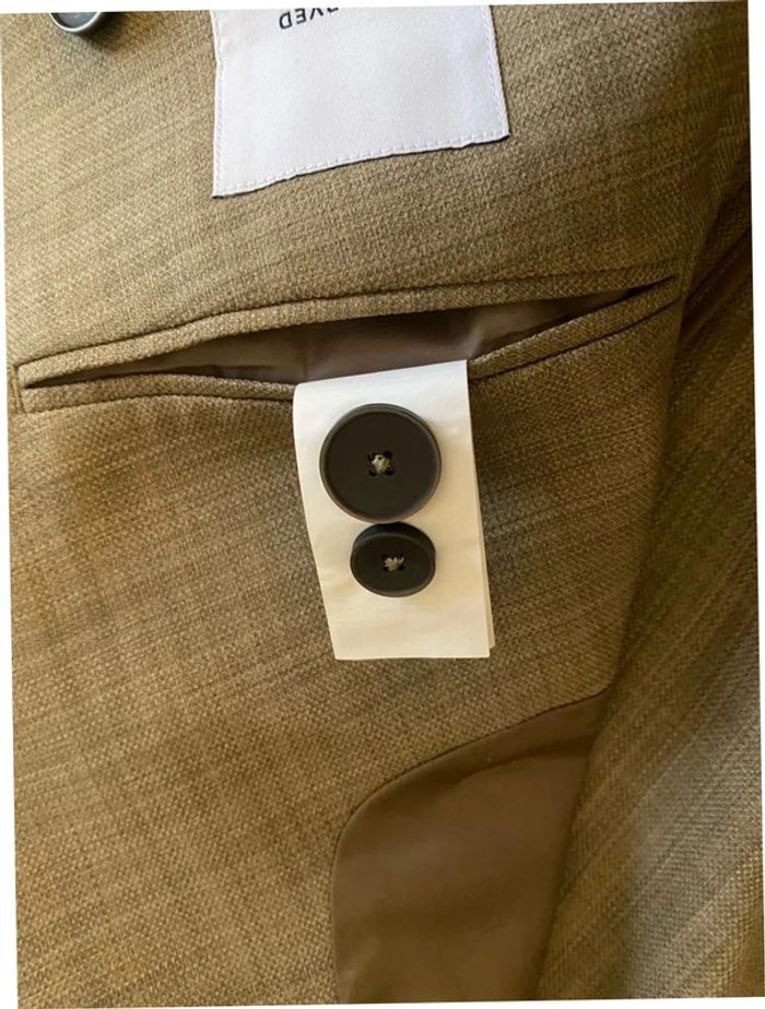 Blazer veste de costume Marron beige taille S Reserved neuf - photo numéro 7