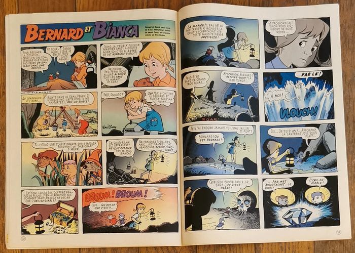 Ancien journal de mickey avec cadeau disney star Bernard et Bianca 1987 N°1851 vintage - photo numéro 12