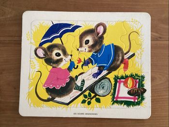 Puzzle « les souris mignonnes » Année 60 
