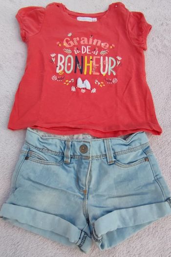 Ensemble short + haut 2 ans