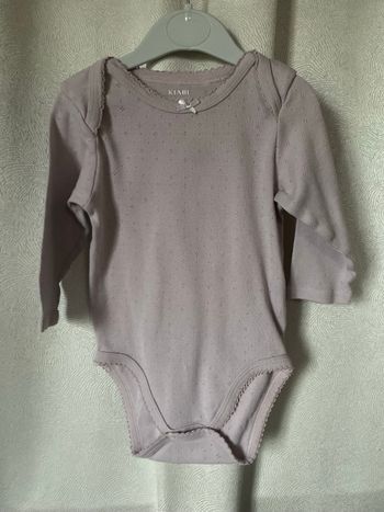 Body lilas coton ajouré 12 mois kiabi