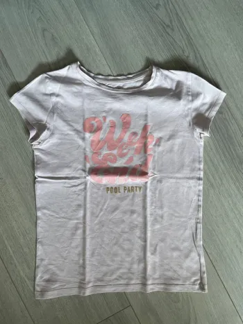 Tee shirt fille rose