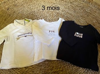 Lot tee shirt manches longues