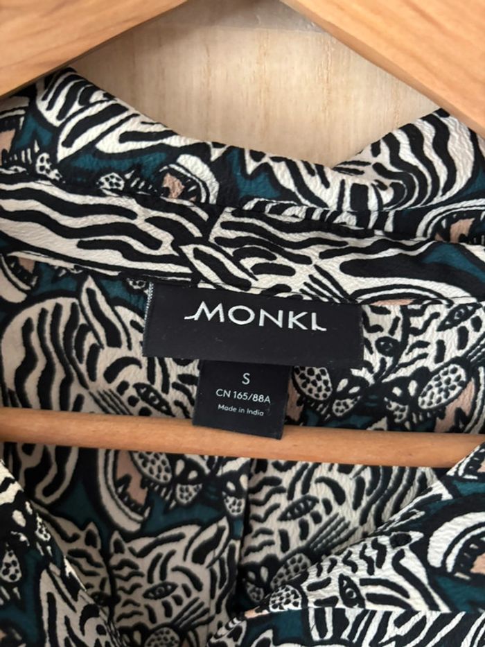 Robe Monki tête de tigre vert taille S - photo numéro 3