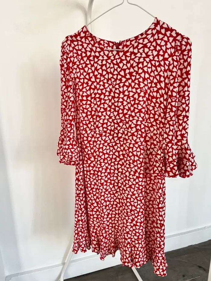 Robe cœurs rouge et blanc Diane Von Furstenberg - photo numéro 2