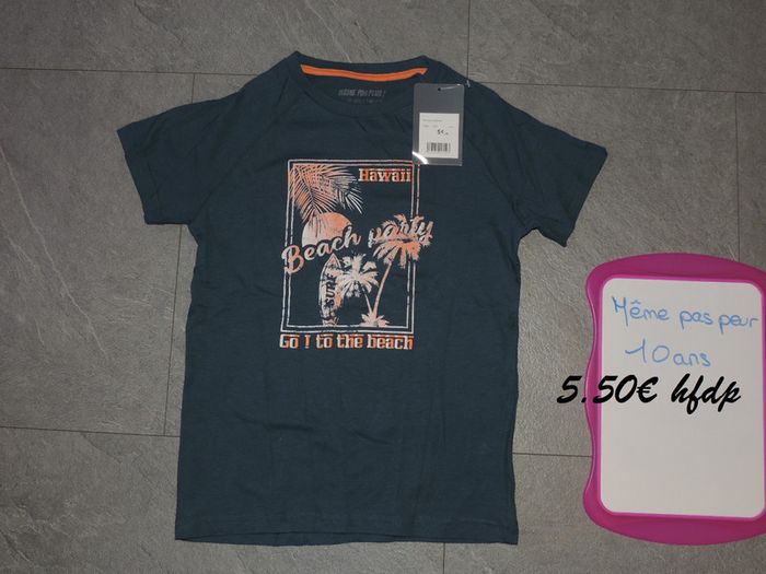 tee shirt même pas peur taille 10 ans