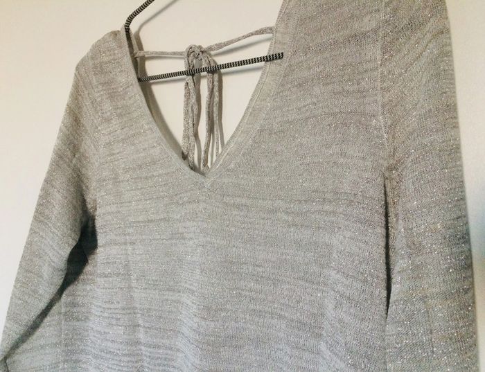 Pull fin gris argenté Camaïeu - photo numéro 2