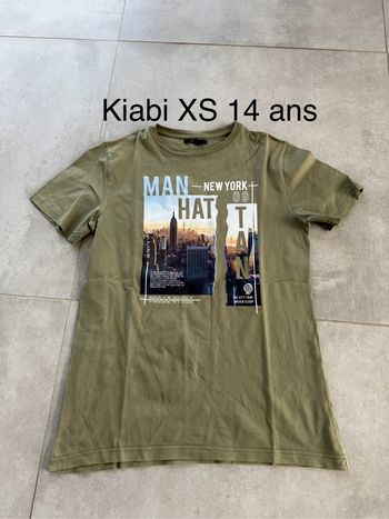 Tee shirt kiabi 14 ans Manhattan kaki