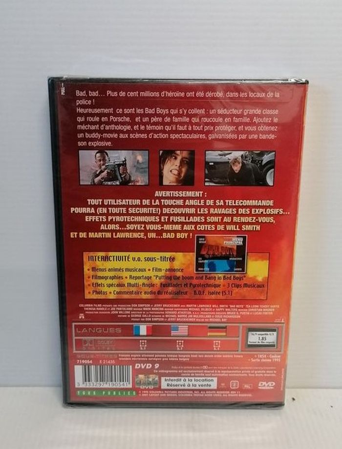 Dvd BAD BOYS - VF - Martin Lawrence - Will Smith (Neuf sous blister) - photo numéro 2