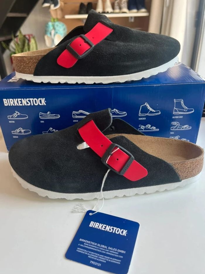Birkenstock Boston Bs Noir Rouge 38