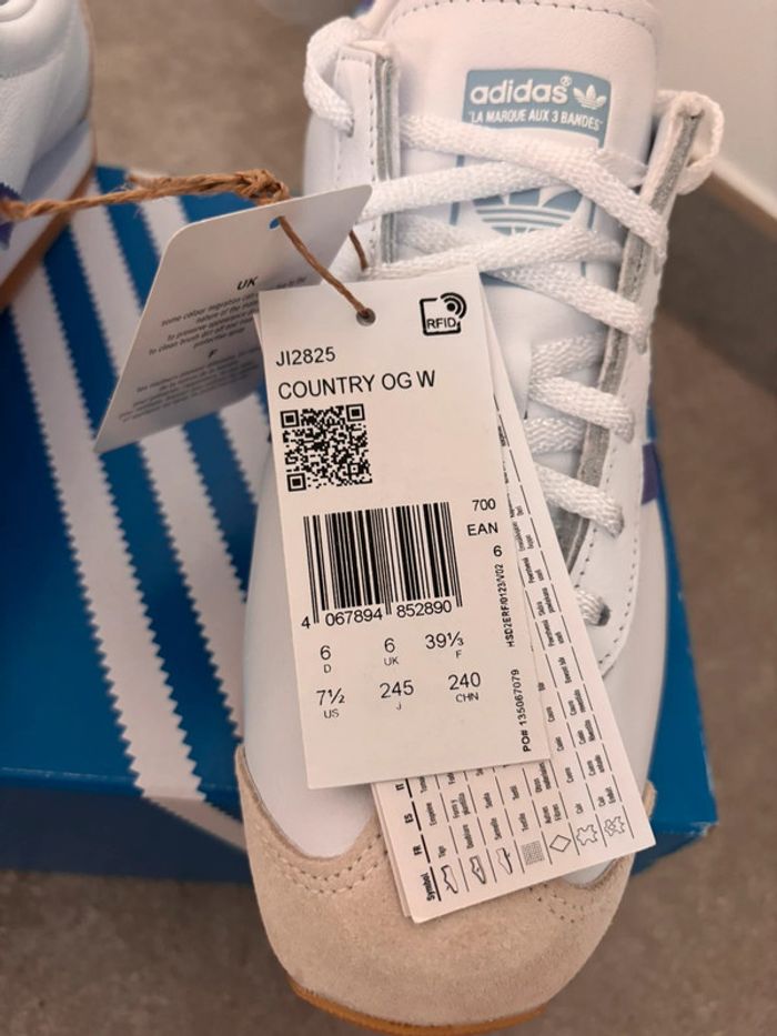 Sneakers Adidas Country OG neuves Taille 39 1/3 - photo numéro 6